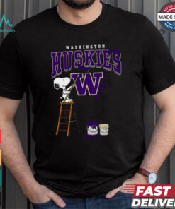 Washington Huskies Snoopy Painting Shirt