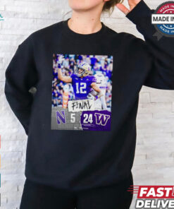 Washington Huskies Win 24 5 Northwestern Wildcats 2024 B1g Football Final Score Shirt