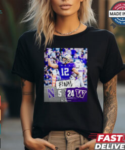 Washington Huskies Win 24 5 Northwestern Wildcats 2024 B1g Football Final Score Shirt