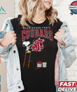 Washington State Cougars Snoopy Painting Shirt