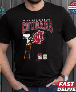 Washington State Cougars Snoopy Painting Shirt