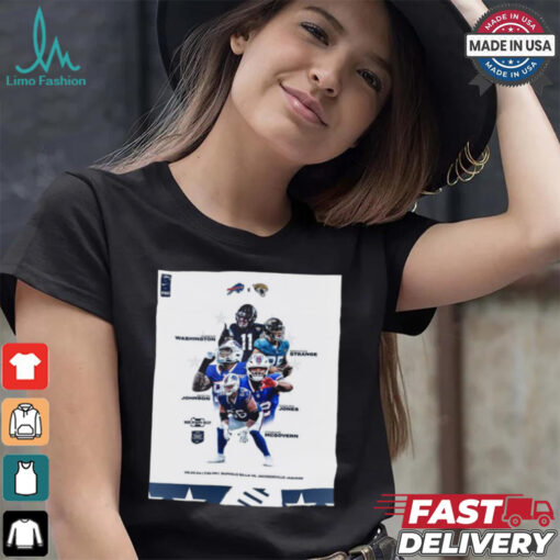 Washington, Strange, Johnson, Jones, McGovern Buffalo Bills vs Jacksonville Jaguars 09 23 2024 Made In Happy Valley Poster t shirt