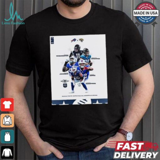 Washington, Strange, Johnson, Jones, McGovern Buffalo Bills vs Jacksonville Jaguars 09 23 2024 Made In Happy Valley Poster t shirt