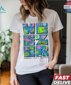 Weezer Poster For Nashville TN Show At Bridgestone Arena On September 17 2024 Unisex T Shirt