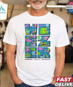 Weezer Poster For Nashville TN Show At Bridgestone Arena On September 17 2024 Unisex T Shirt