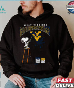 West Virginia Mountaineers Snoopy Painting Shirt