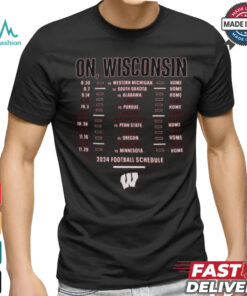 Wisconsin Badgers Red Football Schedule T Shirt