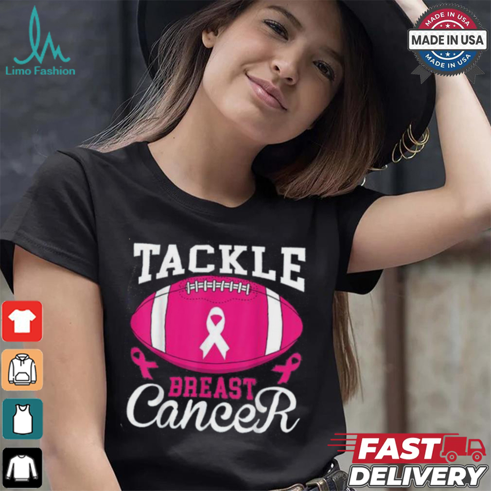 Woman Tackle Football Pink Ribbon Breast Cancer Awareness Women's Oversized Comfort T Shirt Woman Tackle Football Pink Ribbon Breast Cancer Awareness Women's Oversized Comfort T Shirt