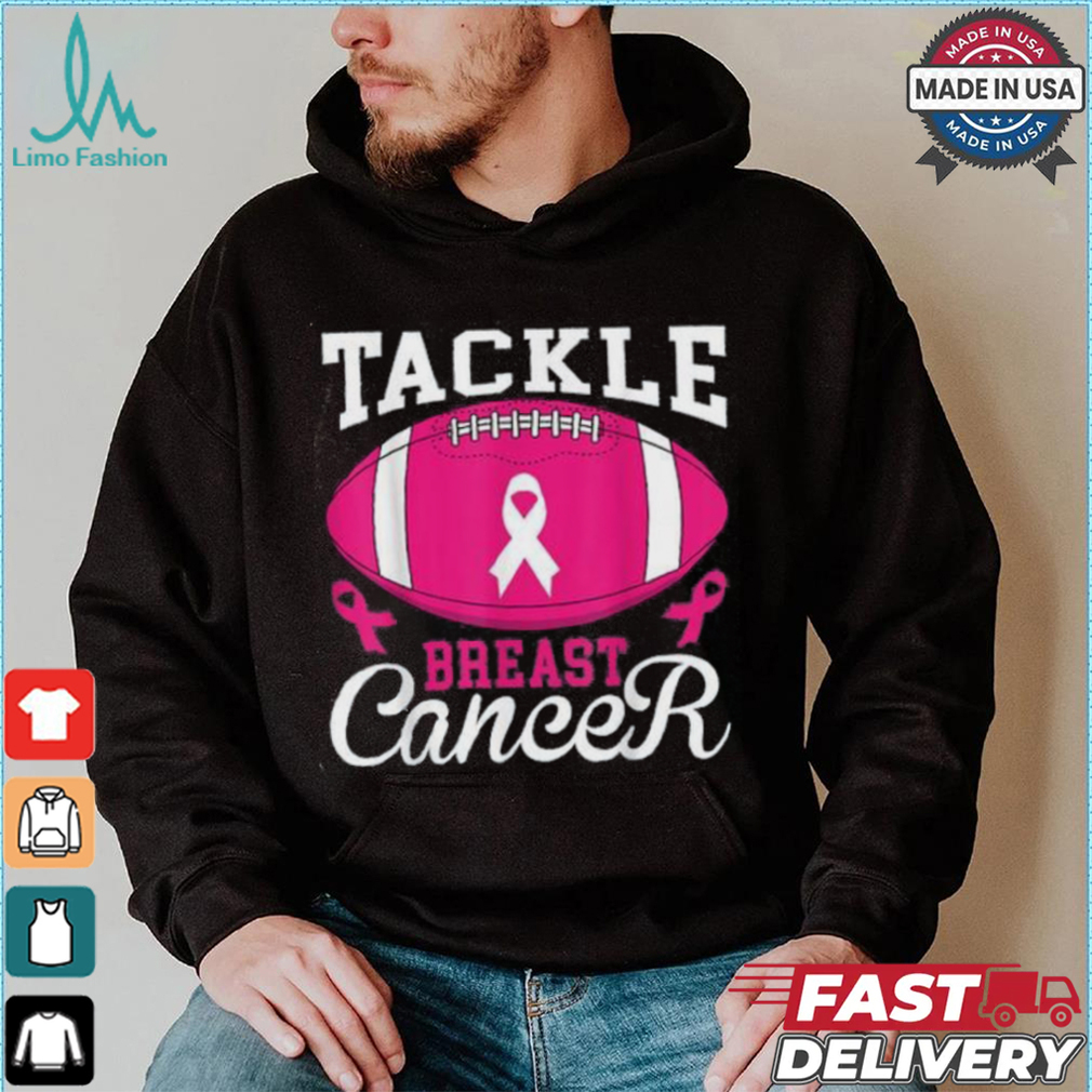 Woman Tackle Football Pink Ribbon Breast Cancer Awareness Women's Oversized Comfort T Shirt Woman Tackle Football Pink Ribbon Breast Cancer Awareness Women's Oversized Comfort T Shirt