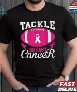 Woman Tackle Football Pink Ribbon Breast Cancer Awareness Women's Oversized Comfort T Shirt