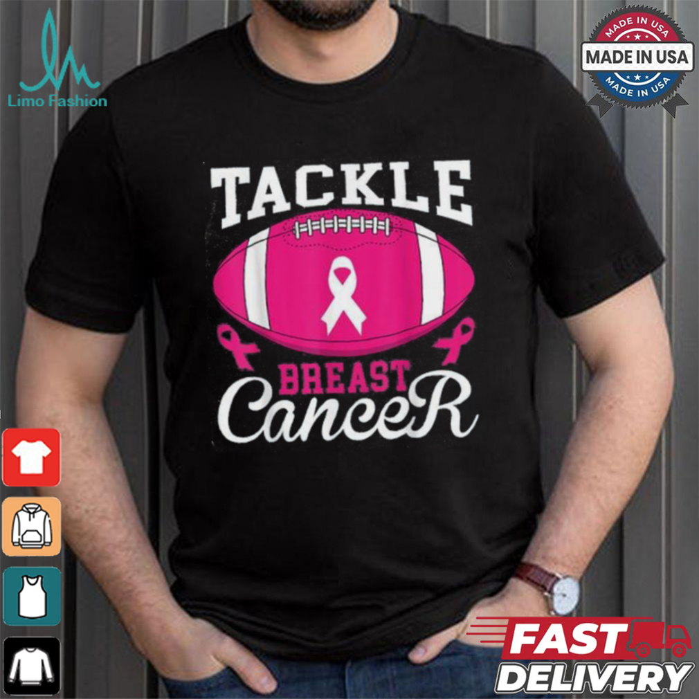 Woman Tackle Football Pink Ribbon Breast Cancer Awareness Women's Oversized Comfort T Shirt Woman Tackle Football Pink Ribbon Breast Cancer Awareness Women's Oversized Comfort T Shirt