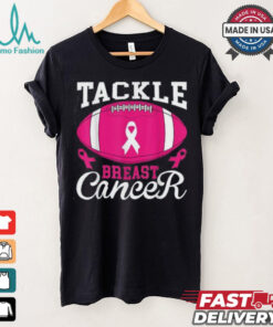 Woman Tackle Football Pink Ribbon Breast Cancer Awareness Women's Oversized Comfort T Shirt