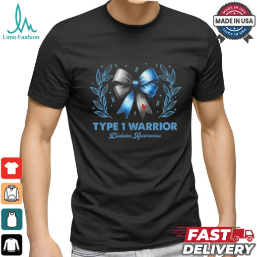 Women Diabetes Awareness Type 1 Warrior T1D shirt