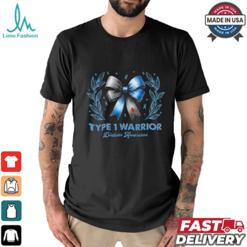 Women Diabetes Awareness Type 1 Warrior T1D shirt