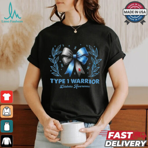 Women Diabetes Awareness Type 1 Warrior T1D shirt