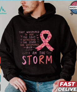 Women Ribbon I Am The Storm Survivor Breast Cancer Awareness Gift T Shirt