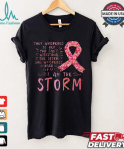 Women Ribbon I Am The Storm Survivor Breast Cancer Awareness Gift T Shirt