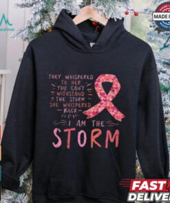 Women Ribbon I Am The Storm Survivor Breast Cancer Awareness Gift T Shirt