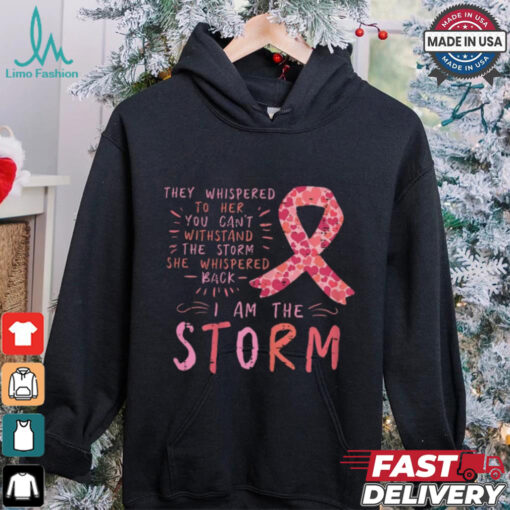 Women Ribbon I Am The Storm Survivor Breast Cancer Awareness Gift T Shirt