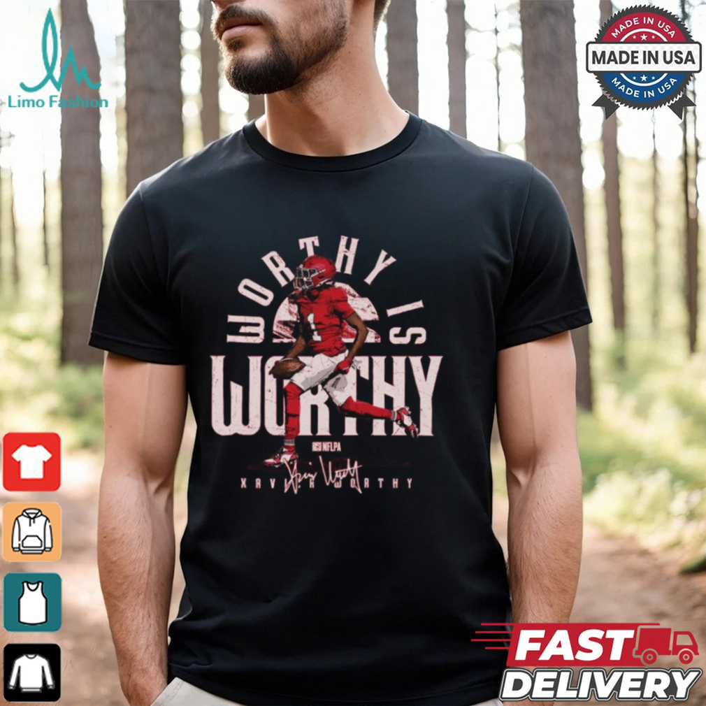 Xavier Worthy Kansas City Chiefs NFL 2024 Is Worthy Signature Painting t shirt Xavier Worthy Kansas City Chiefs NFL 2024 Is Worthy Signature Painting t shirt