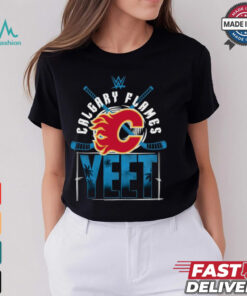 YEET Calgary Flames Hockey logo shirt