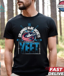YEET Columbus Blue Jackets Hockey logo shirt