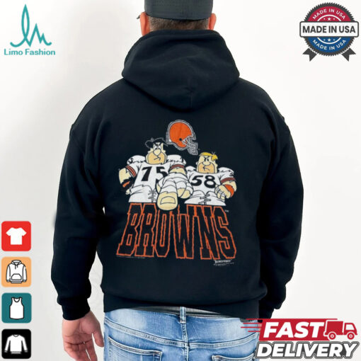 1992 Hanna Barbera The Flintstones Cleveland Browns T Shirt