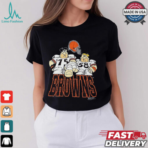 1992 Hanna Barbera The Flintstones Cleveland Browns T Shirt