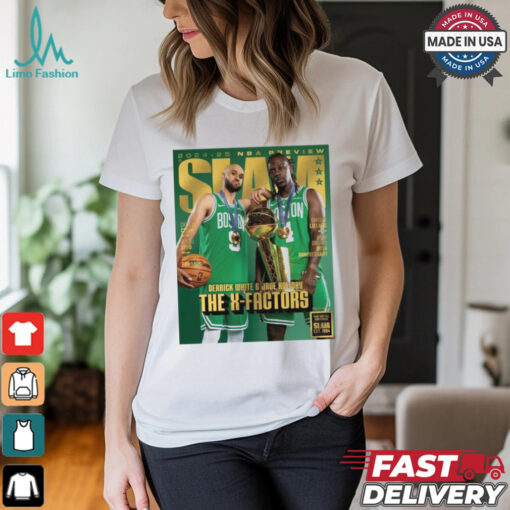 2024 25 NBA Preview SLAM Derrick White And Jrue Holiday Boston Celtics The X Factors Poster t shirt