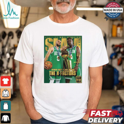 2024 25 NBA Preview SLAM Derrick White And Jrue Holiday Boston Celtics The X Factors Poster t shirt