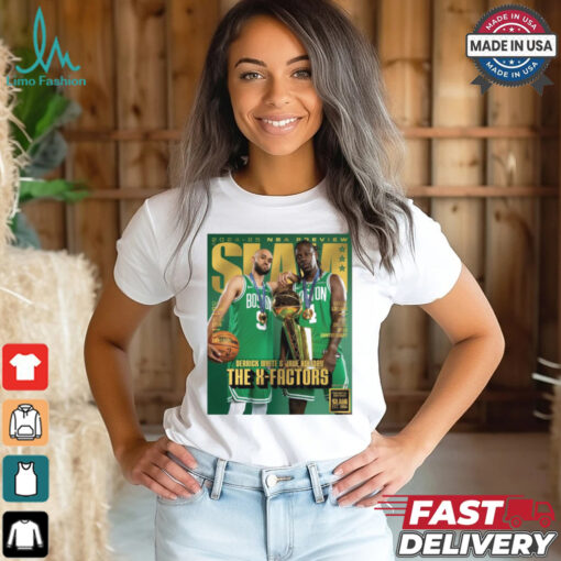 2024 25 NBA Preview SLAM Derrick White And Jrue Holiday Boston Celtics The X Factors Poster t shirt