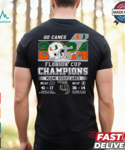 2024 Florida Cup Champions Miami Hurricanes T Shirt