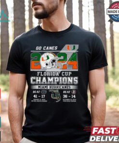 2024 Florida Cup Champions Miami Hurricanes T Shirt