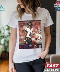 2024 Poster Final Baltimore Ravens 41 – 31 Tampa Bay Buccaneers NFL Monday Night Football t shirt