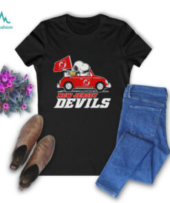 2024 Snoopy and Woodstock riding cars New Jersey Devils shirt