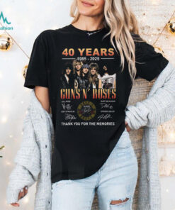 40 Years 1985 2025 Guns N’ Roses Thank You For The Memories T Shirt