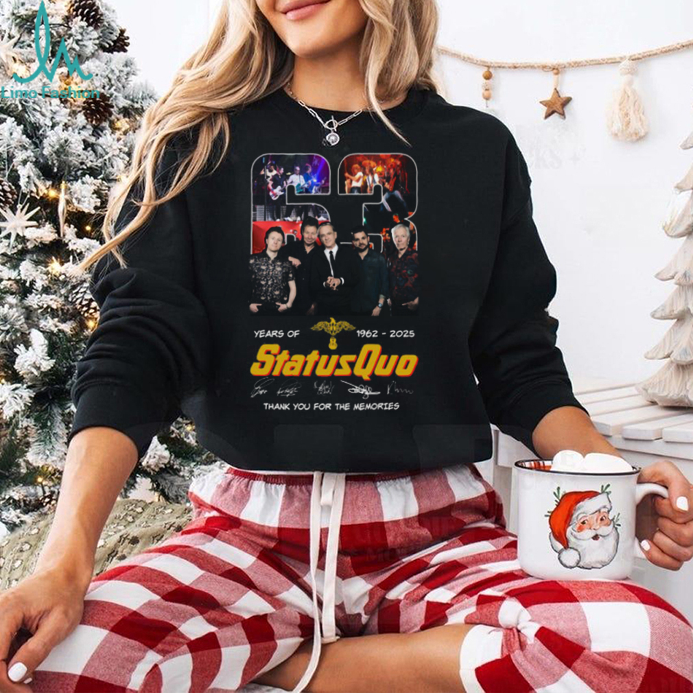 63 Years Of Status Quo 1962 2025 Thank You For The Memories T Shirt 63 Years Of Status Quo 1962 2025 Thank You For The Memories T Shirt