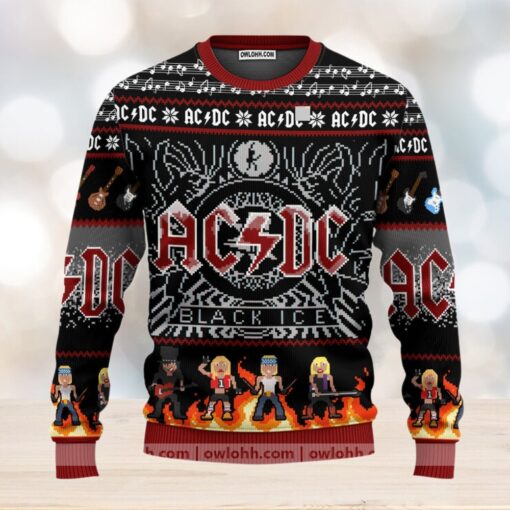 Acdc Rock Band  Ugly Christmas Sweaters