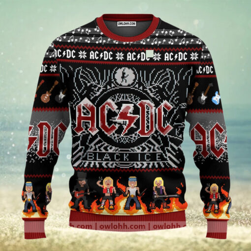 Acdc Rock Band  Ugly Christmas Sweaters