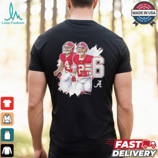 Alabama Crimson Tide Jalen Milroe 4 plus Ryan Williams 2 equals 6 shirt