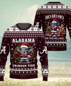 Alabama Crimson Tide The Tide Will Roll Christmas Sweater1