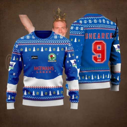 Alan Shearer Blackburn Rovers 94 95 Ugly Christmas Jumper