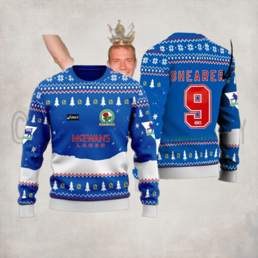 Alan Shearer Blackburn Rovers 94 95 Ugly Christmas Jumper
