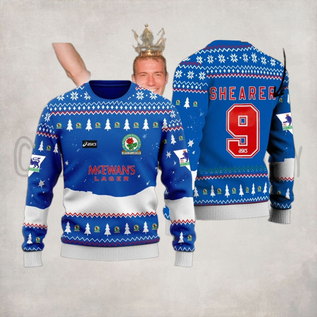 Alan Shearer Blackburn Rovers 94 95 Ugly Christmas Jumper Alan Shearer Blackburn Rovers 94 95 Ugly Christmas Jumper