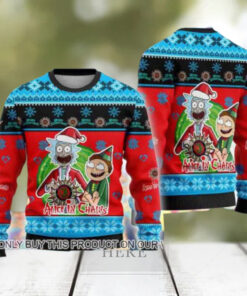 Alice In Chains With Rick And Morty Happy Xmas 2024 Ugly Christmas Sweater