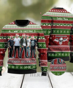 All I Want For Christmas Is Avenged Sevenfold Custom Name 2024 Ugly Christmas Sweater