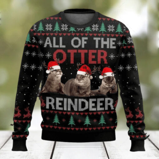 All Of Otter Reindeer Christmas Ugly Sweater