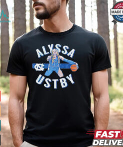 Alyssa Ustby North Carolina Tar Heels cartoon shirt