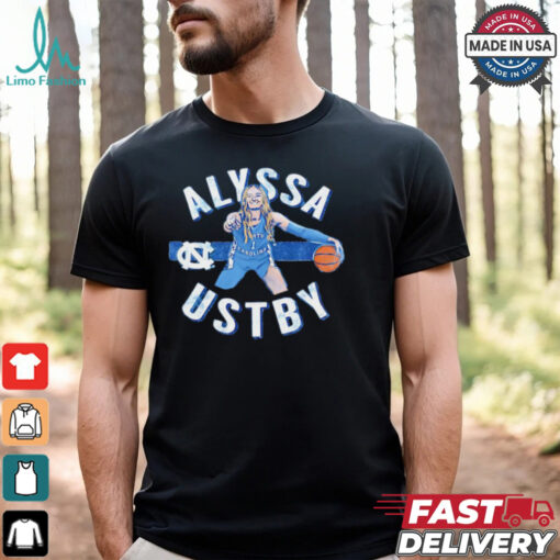 Alyssa Ustby North Carolina Tar Heels cartoon shirt