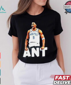 Ant playoff shirt anthony edwards minnesota timberwolves player oversized shirt